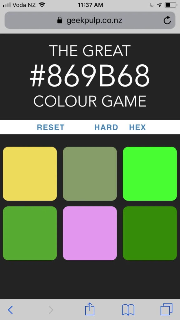 Screen shot of the new UI